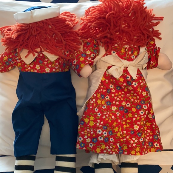 Vintage Hand made Raggedy Ann and Andy dolls - Picture 2 of 6